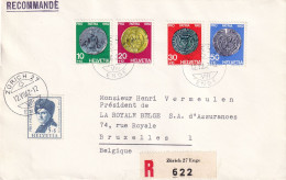 Recommandé Zurich 27 Enge 622 Pro Patria 1962 Président De La Royale Belge Assurances Bruxelles Belgique - Storia Postale