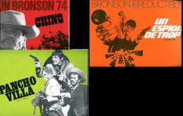 Charles BRONSON 3 Pressbooks Originaux - Pubblicitari