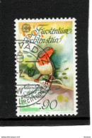 LIECHTENSTEIN 1986 Oiseaux Rouge Gorge Europa Yvert 835 Oblitéré - Gebraucht