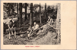 Schweiz Suisse 1919: Bild-PK CPI "Holzer Beim "z'Nüni" (déjeuner En Bois) Mit ⊙ BLEIKEN 25.IX.10 BEI OBERDIESSBACH - Árboles