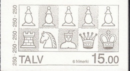 FÄRÖER Markenheftchen MH 1 Mit 3x 82-83, Gestempelt, Schachfiguren, 1983 - Färöer Inseln