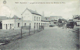 ROCHEFORT - Arrivée En Gare Du Vicinal ROCHEFORT-WELLIN - TRAM VAPEUR - STOOMTRAM - Edt. G. HERMANS ANVERS - 1913 - Rochefort