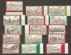 Allemagne Fédérale 1969/77 - Tourisme - Série Complète MNH - Bremen - Aachen - Nürnberg - Saarbrücken - Hamburg - Ungebraucht