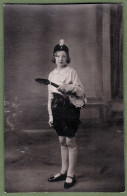 CARTE PHOTO MUSIQUE -  JEUNE FILLE (Pierrette Soulier) ET SON BANDGO - - Abbildungen