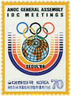 729444 HINGED COREA DEL SUR 1986 5 ASAMBLEA DEL COMITE NACIONAL OLIMPICO - Corée Du Sud