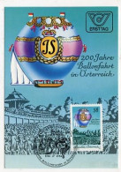 MC 213270 AUSTRIA - 200 Jahre Ballonfahrt In Österreich - Cartes-Maximum (CM)