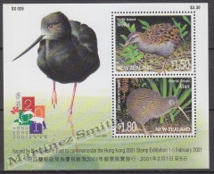 New Zealand - Nouvelle Zelande 2001 Yvert BF 145 Hong Kong 2001 Birds - Kiwi - Miniature Sheet - MNH - Nuovi