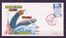 Espace 1991 03 03 - ESA - Ariane V42 - Composite Rouge - Europe