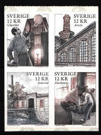 Schweden 2803-2808 Postfrisch Selbstklebend Viererblock Industriedenkmal #IK605 - Altri & Non Classificati