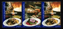 Finnland 1749-1750 Postfrisch Dreierstreifen Gastronomie #IK878 - Otros & Sin Clasificación