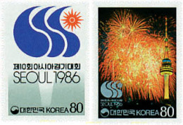729446 HINGED COREA DEL SUR 1986 10 JUEGOS ASIATICOS - Corée Du Sud
