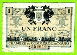 FRANCE / CHAMBRE De COMMERCE De TOURS / 1 FRANC / 9 MAI 1920 / 559046 / SERIE 2eme - Chamber Of Commerce