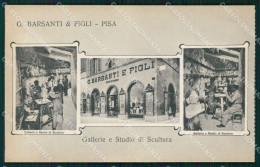 Pisa Città Gallerie Di Scultura Barsanti & Figli Cartolina WX1226 - Pisa