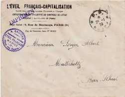 36732# LETTRE Obl P.P. * NANCY * 25 JANVIER 1928 PORT PAYE MEURTHE ET MOSELLE MUTTERSHOLTZ BAS RHIN - 1921-1960: Periodo Moderno