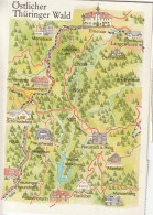 LANDKARTE / MAP,  ÖSTLICHER THÜRINGER WALD - Carte Geografiche