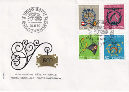 Helvetia Bundesfeier Fete Nationale Bern 3000 Pro Patria 1980 - Storia Postale