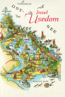 LANDKARTE / MAP,  INSEL USEDOM - Landkarten