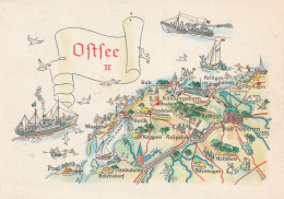 LANDKARTE / MAP,  OSTSEE II - Mapas