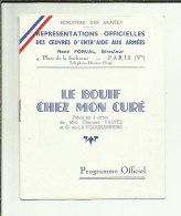 MINISTERE DES ARMEES .1952 ?  REPRESENTATIONS OFFICIELLES DES OEUVRES D ENTR'AIDE AUX ARMEES . PIECE DE THEATRE - Documenten