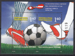 Bosnien Herzegowina (Serbische Republik) Block 18, Postfrisch **, Fußball-EM, Österreich Und Schweiz, 2008 - Bosnia Herzegovina