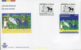 726362 MNH ANDORRA. Admón Española 2024 CULTURA POPULAR. ELS TRES TOMBS - Ongebruikt