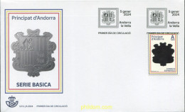 726361 MNH ANDORRA. Admón Española 2024 ESCUDO - Ongebruikt