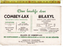 SOLDE 2020 ( BUVARD ?) DEUX LAXATIFS DOUX - COMBEY LAX - BILAXYL - LABORATOIRES ROLAND MARIE PARIS - Reclame