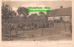 R392424 Thirsty German Prisoners In The Barbed Wire Cage. Crown. Daily Mail War - Wereld