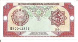 UZBEKISTAN 3 SUM 1994 - Ouzbékistan
