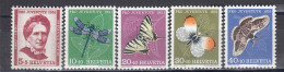 Switzerland 1951 - Pro Juventute: Insekten, Mi-Nr. 561/65, MNH** - Nuovi