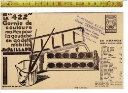 SOLDE 2020 ( BUVARD ?) LA 422 GARNIE DE COULEURS MOITES POUR LA GOUACHE EN GODETE MOBILES JMPAILLARD - Publicidad