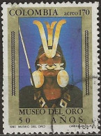 COLOMBIA 1990 Air. 50th Anniversary Of Gold Museum, Bogota -  170p Indian Wearing Gold Ornaments FU - Colombia