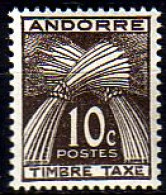 Andorra Frz. Porto Mi.Nr. 32 Weizengarben, Inschrift TIMBRE TAXE (10) - Sonstige & Ohne Zuordnung