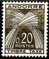 Andorra Frz. Porto Mi.Nr. 44 Weizengarben, Inschrift TIMBRE TAXE (0,20) - Sonstige & Ohne Zuordnung