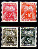Andorra Frz. Porto Mi.Nr. 42-45 Weizengarben, Inschrift TIMBRE TAXE (4 Werte) - Other & Unclassified