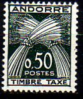 Andorra Frz. Porto Mi.Nr. 45 Weizengarben, Inschrift TIMBRE TAXE (0,50) - Autres & Non Classés