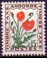 Andorra Frz. Porto Mi.Nr. 48 Blumen, Mohnblume (0,15) - Other & Unclassified