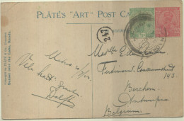 Postzegels > Europa > Groot-Brittannië > India (...-1947) > 1902-11 Koning Edward VII B Kaart Met 2 Postzegels (16811) - 1902-11 Roi Edouard VII