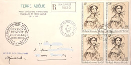 Pli Adèle Dumont D'Urville, EPF, Terre Adélie Missions PEV, Guillard, Signé, Recommandé - Storia Postale