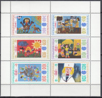 BULGARIEN  3350-3355, Kleinbogen, Postfrisch **, Internationale Kinderversammlung „Banner Des Friedens“, Sofia, 1985 - Blokken & Velletjes