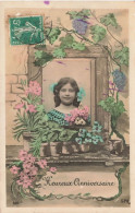 FETES - VOEUX - Anniversaire - Heureux Anniversaire - Enfant - Petite Fille - Colorisé - Carte Postale Ancienne - Birthday