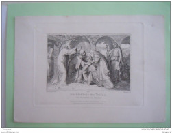 Image Pieuse Holy Card Die Rückkehr Des Tobias Le Retour De Tobie Gravure Form Dessin 12,3 X 8,2 Cm Schulgen Collée - Devotieprenten