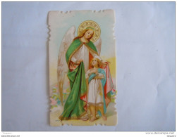 Image Pieuse Holy Card Santini Kind Met Engelbewaarder Enfant Ange Gardien Italy 5,5 X 9,5 Cm - Andachtsbilder
