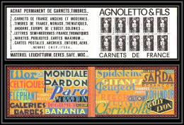 71418 Carnet Porte Timbres Agnoletto Banania Gitanes Peugeot 1993 Marianne De Briat France France - Altri & Non Classificati