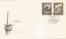 FDC 1324-5 Czechoslovakia Moravian Karst Macocha Abyss 1963 - Autres & Non Classés