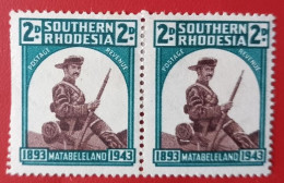 SOUTHERN RHODESIA SACC 2D WITH SADDEBAG FLAW MH - Rodesia Del Sur (...-1964)