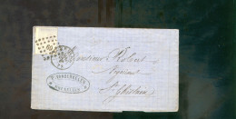 België OCB18 Gestempeld Op Brief Bruxelles-St. Ghislain 1869 Perfect (2 Scans) - 1865-1866 Profilo Sinistro