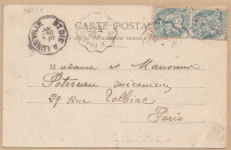 36757# CARTE POSTALE SPITZEMBERG Ob ST DIE A LUNEVILLE 1903 CONVOYEUR LIGNE 2 TYPES DIFFERENTS MEURTHE ET MOSELLE VOSGES - Railway Post