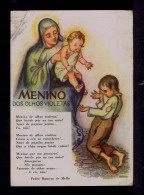 9016 PORTUGAL Used Postal Stationery DAMAGE Noel Christmas 1953 Fêtes "boy With Violet Eyes" Painting By "MAMIA" - Sonstige & Ohne Zuordnung