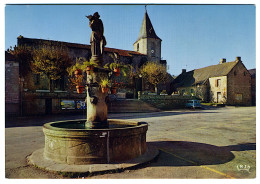 Royère - La Place - La Fontaine Et L'église - Royere
